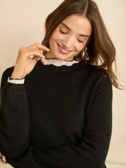 - gebreide mini-jurk met geweven rok*Love & Roses Clearance