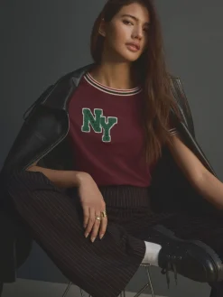 - Smoothing Ponte Jersey Broek met Wijde Pijpen*Next Best