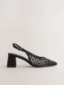 - Forever Comfort® Square Toe Slingback Block Heels*Next Online