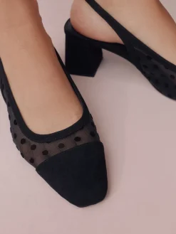 - Forever Comfort® Square Toe Slingback Block Heels*Next Online