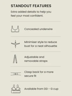 - Minimise bandeau-bikinitop zonder vulling, cup DD+*Next