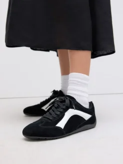 - Forever Comfort® Leather Slimsole Lace-Up Trainers*Next