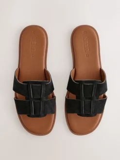 Zwart suède - Slotted Muilsandalen*Next Discount