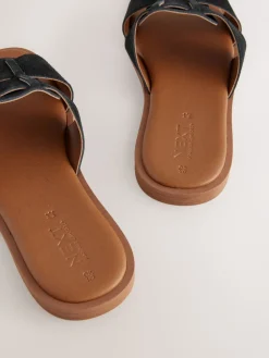 Zwart suède - Slotted Muilsandalen*Next Discount