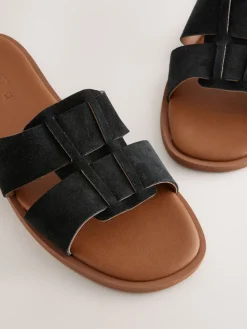 Zwart suède - Slotted Muilsandalen*Next Discount