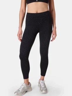 Zwart Wild met luipaardprint - Power Embossed Workout Leggings*Sweaty Betty Hot