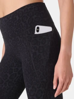Zwart Wild met luipaardprint - Power Embossed Workout Leggings*Sweaty Betty Hot