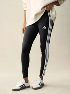 Zwart wit - Essentials katoenen legging met 3 strepen*adidas New