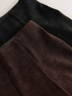 Zwart/bruin - Corduroy leggings 2 set*Next