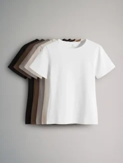 - 5 Pack Korte mouwen T-shirts met Ronde hals*The Set Sale