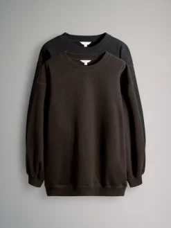 - 2 Pack Longline Crew Neck Sweatshirt*The Set