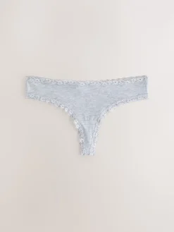 Zwart/crèmekleurig - Katoenen kanten slipjes 4 stuks*Next Hot