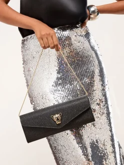 Zwarte glitter - Clutch Bag*Lipsy Hot