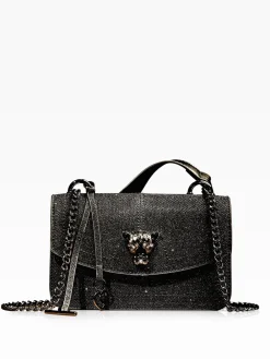 Zwarte glitter - Small Chain Shoulder Bag*Lipsy Outlet