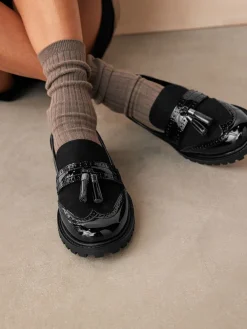 - Loafers met dikke zool met profiel en kwastjes*Next Discount