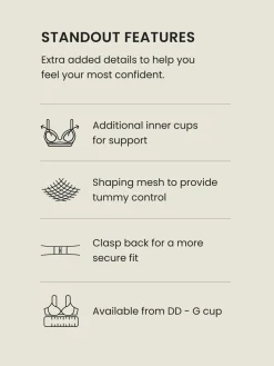 - Buikcorrigerend DD+ badpak met beugel en vierkante hals*Next Online