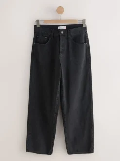 - Baggy jeans met wijde pijpen en halfhoge taille*Next Outlet