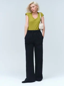 - Denim joggingbroek met plooitjes en wijde pijpen*Next Hot