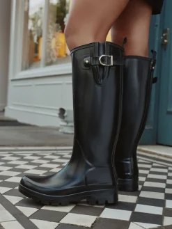 - Premium Faux Fur Lined Knee High Wellies*Next Discount