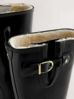 - Premium Faux Fur Lined Knee High Wellies*Next Discount