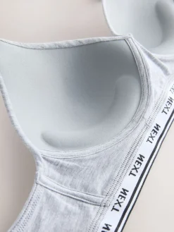 Zwart/grijs - Ultimate Comfort Cotton Non Wired Padded Bras 2 Pack*Next