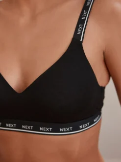 Zwart/grijs - Ultimate Comfort Cotton Non Wired Padded Bras 2 Pack*Next