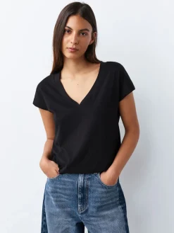 Zwart/grijs/roze - Set van 7 T-shirts met kapmouwtjes*Next