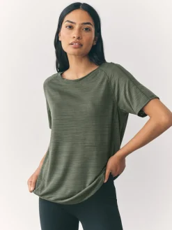 Zwart/groen - Active Crew Neck Lightweight Short Sleeve T-Shirts 2 Pack*Next