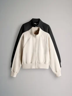 - 2 Pack Zip Cropped Funnel Neck Jackets*The Set Online