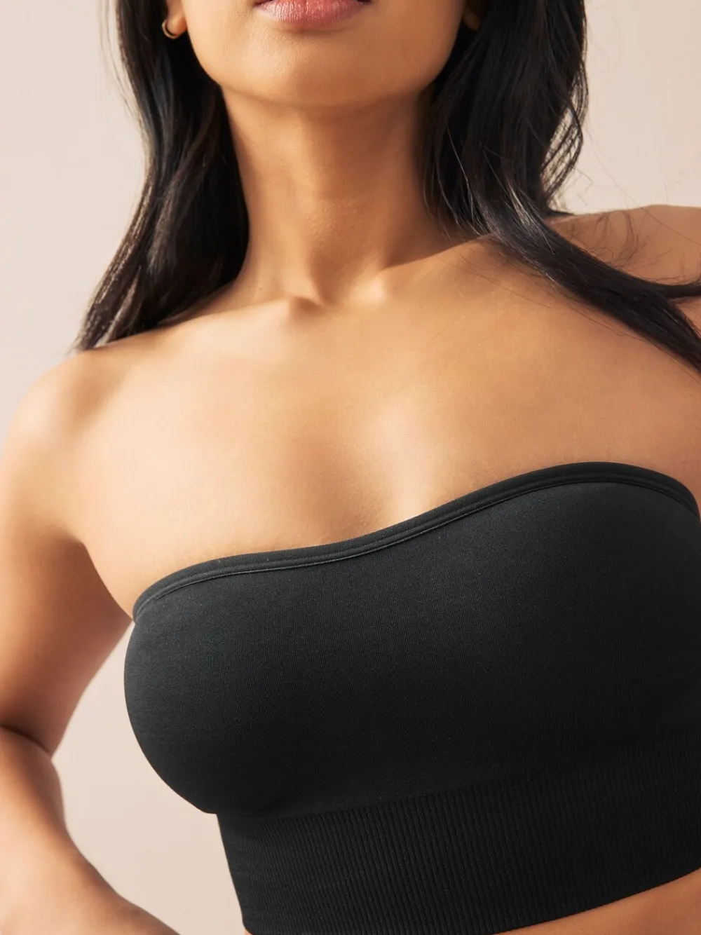 Zwart/lichtroze - Naadloze bandeau ultiem comfort beha's verpakking van 2*Next Sale