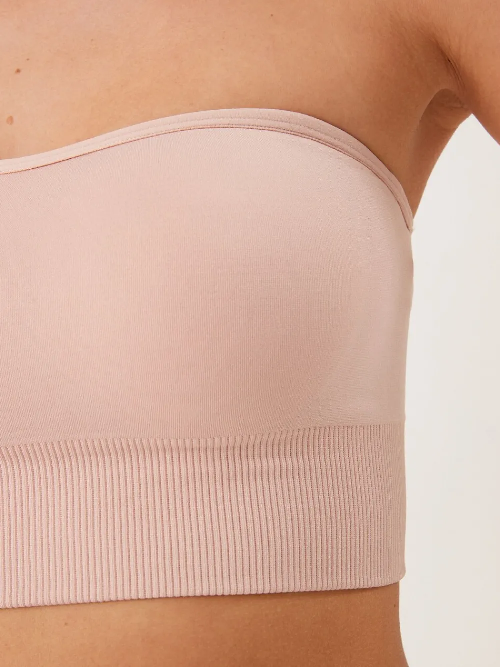 Zwart/lichtroze - Naadloze bandeau ultiem comfort beha's verpakking van 2*Next Sale