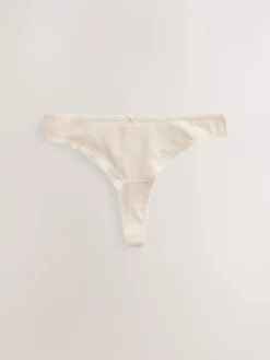 Zwart/pastelroze huidskleur/wit - Set van 5 slips met hoog katoengehalte*Next Hot