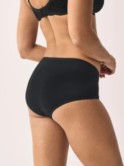 Zwart/pastelroze huidskleur/wit - Set van 5 slips met hoog katoengehalte*Next Online