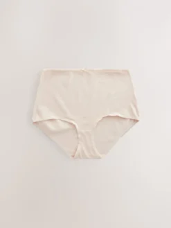 Zwart/pastelroze huidskleur/wit - Set van 5 slips met hoog katoengehalte*Next New