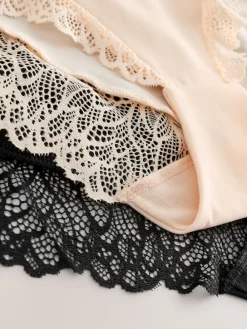 Zwart/pastelroze huidskleur - Femina vormende slip met buikcorrectie 2 stuks*Next Discount