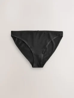 Zwart/pastelroze huidskleur/wit - Set van 5 slips met hoog katoengehalte*Next Hot