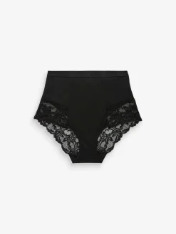 - Verpakking van 2 Braziliaanse slipjes met kanten achterkant en buikcorrigerend effect en print*Next Clearance