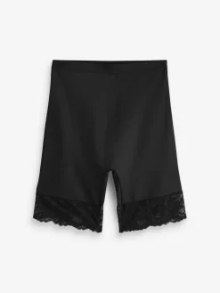 Zwart/praline huidskleur - 2 Licht vormgevende buikcorrigerende shorts met kanten achterkant*Next