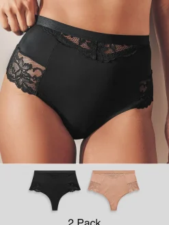 - 2 Strings met licht buikcorrigerende hoge taille*Next Sale