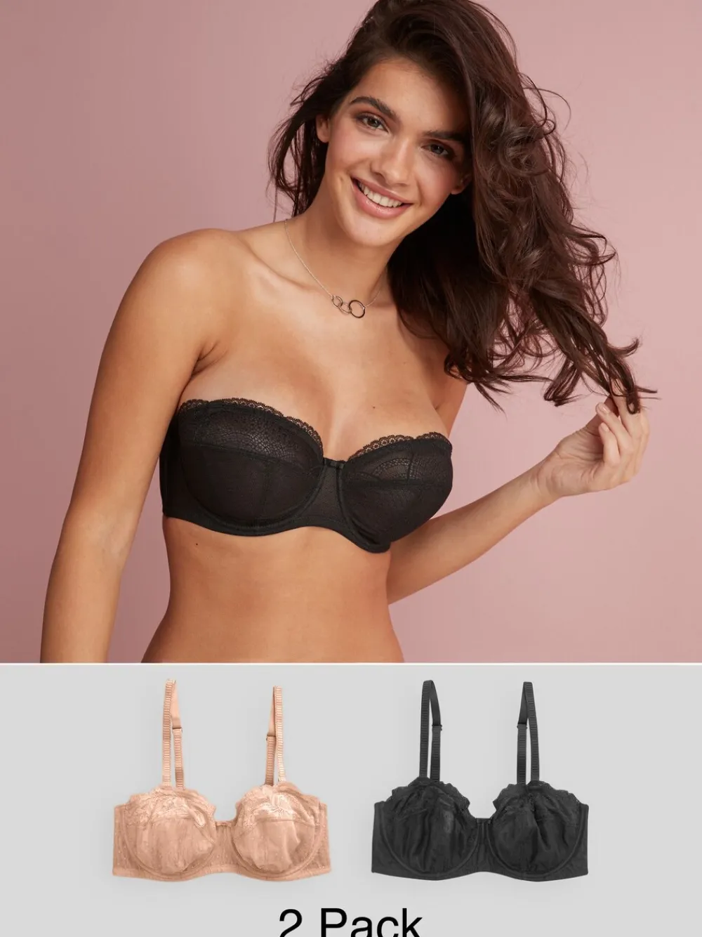 - 2 Strapless DD+ beha's zonder vulling*Next New