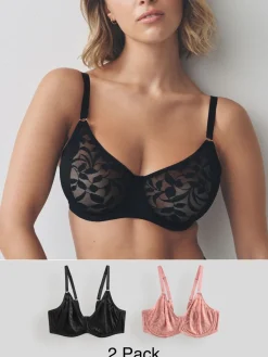 - DD-G Lace Non Pad Full Cup Bras 2 Pack*Next Online