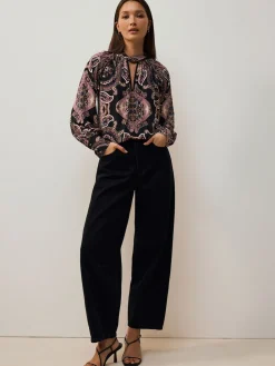 - Long Sleeve Twist Neck Jersey Blouse*Next New