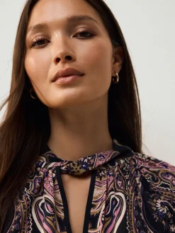 - Long Sleeve Twist Neck Jersey Blouse*Next New