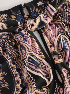 - Long Sleeve Twist Neck Jersey Blouse*Next New