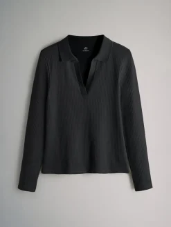 - 3 Pack Long Sleeve Ribbed Polo Top*The Set Discount