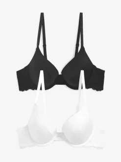 - A-E Gladde T-Shirt Beha's 2 Verpakking*Next Clearance