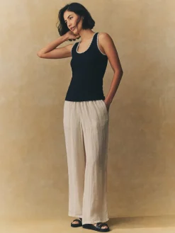 - Contrast Knit Trim Ronde hals Mouwloos Tank Vest Top*Next Clearance