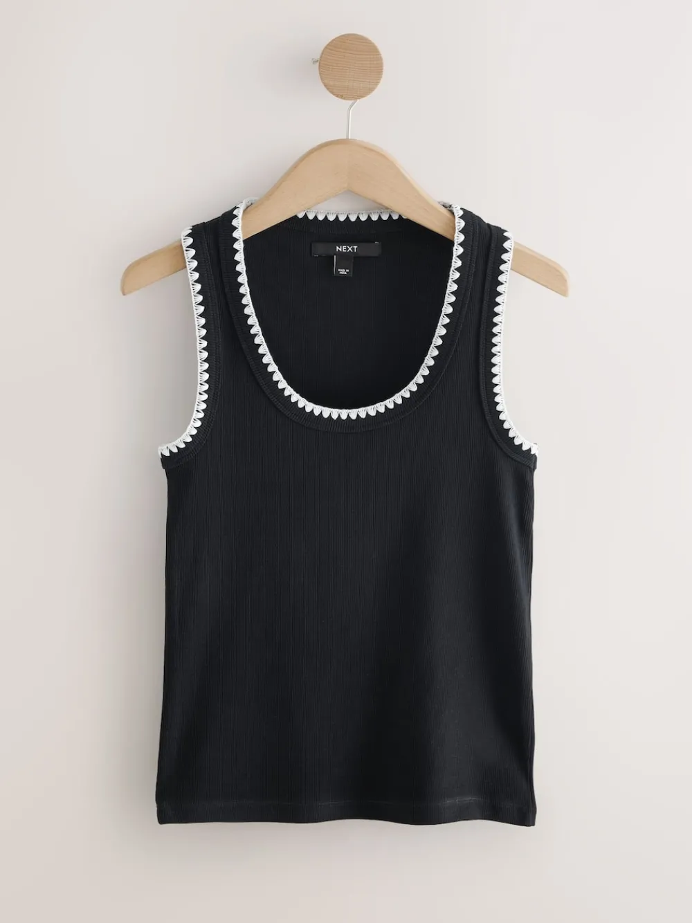 - Contrast Knit Trim Ronde hals Mouwloos Tank Vest Top*Next Clearance