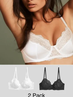 Zwart/wit - Niet opgevulde beha's met hele cup*Next New