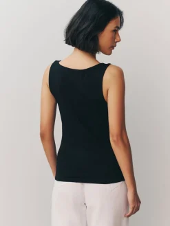 Zwart/wit - Set van 2 hemdjes met vierkante hals*Next